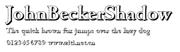 JohnBeckerShadow.ttf字體轉換器圖片