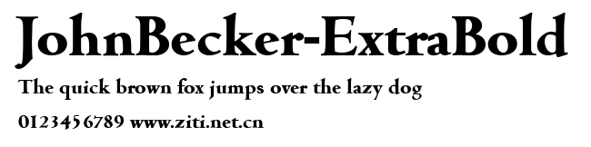 JohnBecker-ExtraBold.ttf字體轉換器圖片