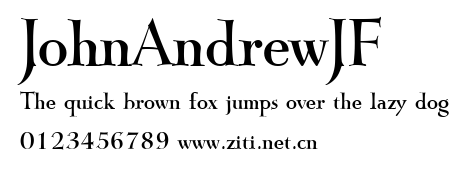JohnAndrewJF.ttf字體轉換器圖片