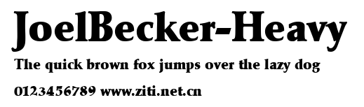 JoelBecker-Heavy.ttf字體轉換器圖片