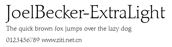 JoelBecker-ExtraLight.ttf字體轉換器圖片