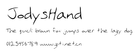 JodysHand.ttf字體轉換器圖片