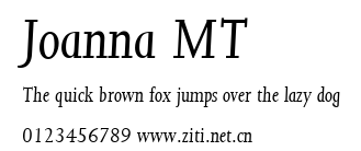 Joanna MT.ttf字體轉換器圖片