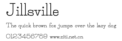 Jillsville.ttf字體轉換器圖片