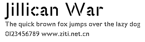 Jillican War.ttf字體轉換器圖片
