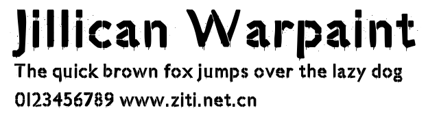 Jillican Warpaint.ttf字體轉換器圖片