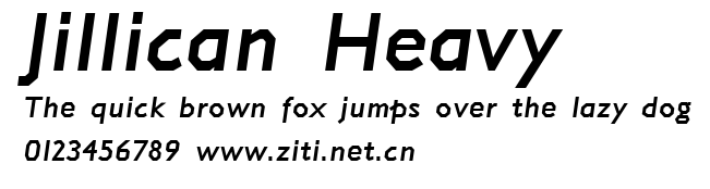 Jillican Heavy.ttf字體轉換器圖片
