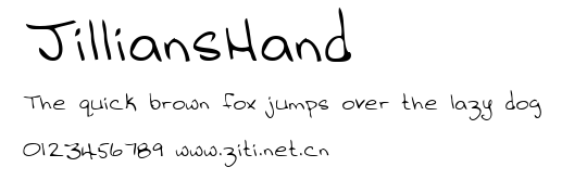 JilliansHand.ttf字體轉換器圖片