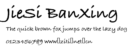 JieSi BanXing.ttf字體轉換器圖片