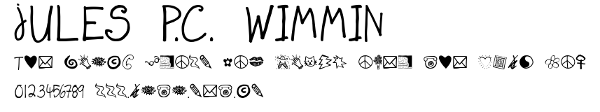 JULES P.C. WIMMIN.ttf字體轉換器圖片