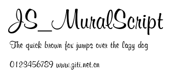 JS_MuralScript.ttf字體轉換器圖片