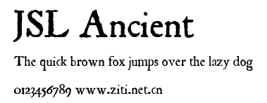 JSL Ancient.ttf字體轉換器圖片