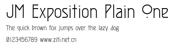 JM Exposition Plain One.ttf字體轉換器圖片