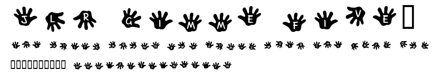 JLR Gimme Five!.ttf字體轉換器圖片