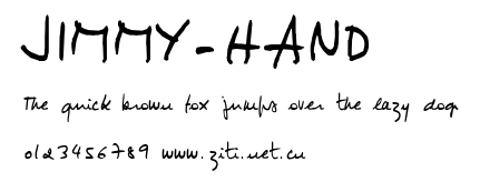 JIMMY-HAND.ttf字體轉換器圖片