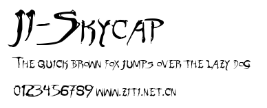 JI-Skycap.ttf字體轉換器圖片
