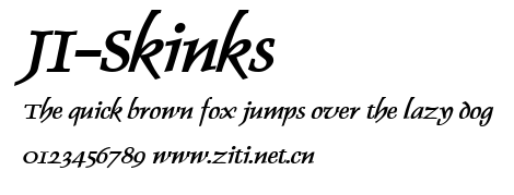 JI-Skinks.ttf字體轉換器圖片
