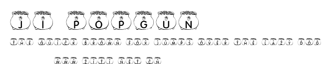 JI-Popgun.ttf字體轉換器圖片