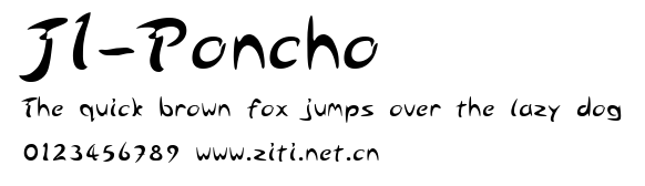 JI-Poncho.ttf字體轉換器圖片