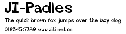 JI-Padles.ttf字體轉換器圖片