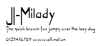 JI-Milady.ttf字體轉換器圖片
