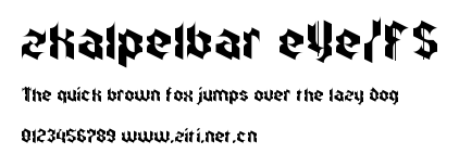 zkalpelbar eYe/FS.ttf字體轉換器圖片