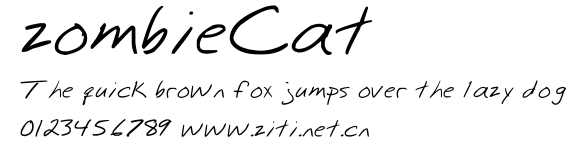 zombieCat.ttf字體轉換器圖片