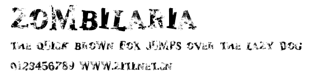 zombilaria.ttf字體轉換器圖片