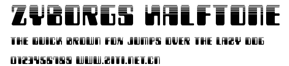 Zyborgs Halftone.ttf字體轉換器圖片