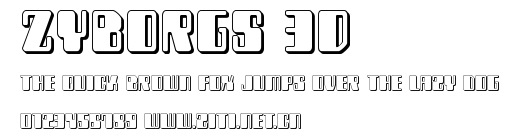 Zyborgs 3D.ttf字體轉換器圖片
