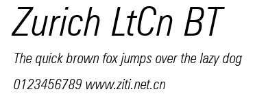 Zurich LtCn BT.ttf