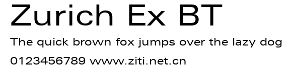 Zurich Ex BT.ttf字體轉換器圖片