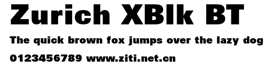 Zurich XBlk BT.ttf