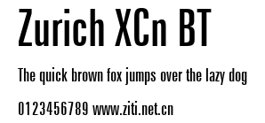Zurich XCn BT.ttf字體轉換器圖片