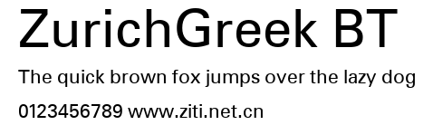 ZurichGreek BT.ttf字體轉換器圖片