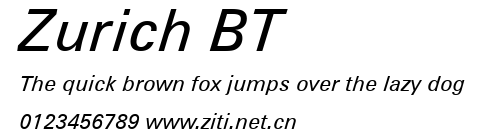 Zurich BT.ttf