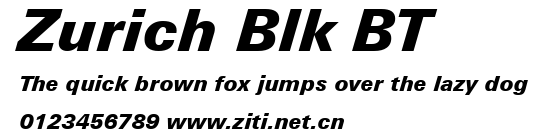 Zurich Blk BT.ttf