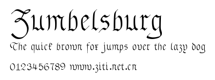 Zumbelsburg.ttf字體轉換器圖片