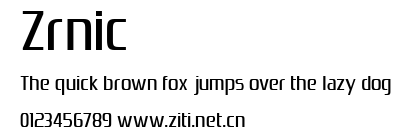 Zrnic.ttf字體轉換器圖片