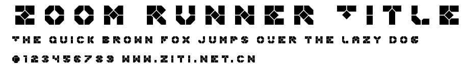 Zoom Runner Title.ttf字體轉換器圖片