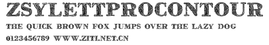 ZsylettProContour.ttf字體轉換器圖片