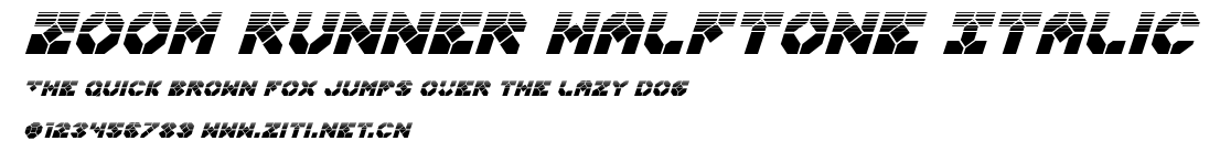 Zoom Runner Halftone Italic.ttf