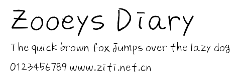 Zooeys Diary.ttf字體轉換器圖片