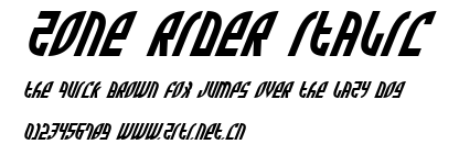 Zone Rider Italic.ttf