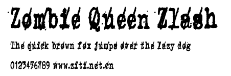 Zombie Queen Zlash.ttf字體轉換器圖片