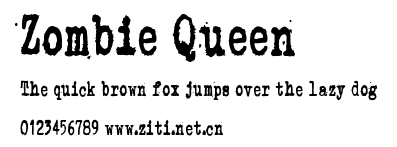 Zombie Queen.ttf字體轉換器圖片
