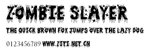 Zombie Slayer.ttf字體轉換器圖片
