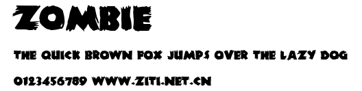 Zombie.ttf字體轉換器圖片