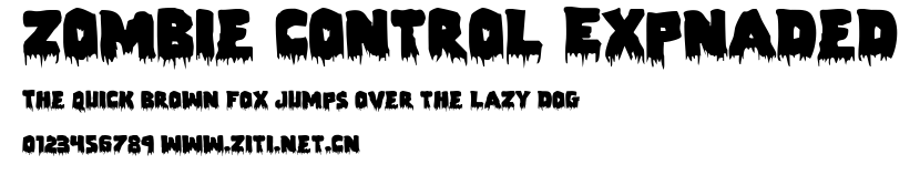 Zombie Control Expnaded.ttf字體轉換器圖片