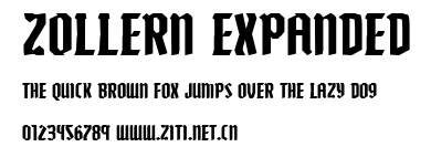 Zollern Expanded.ttf字體轉換器圖片